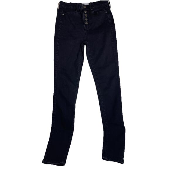 Mudd Jeans Women's Size 3 Black Exposed Button Fly Denim High Rise Jegging - Picture 1 of 4